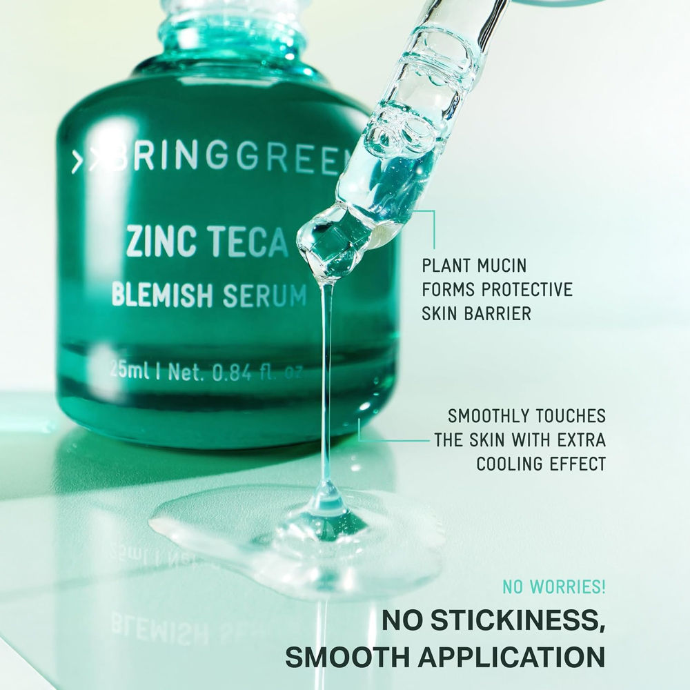 Zinc Teca Blemish Serum 3-Day Acne Spot Treatment, Reduces Dark Spots