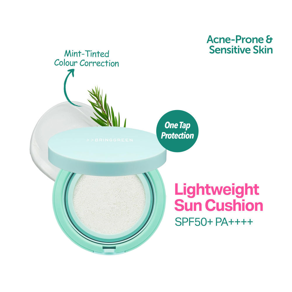 Tea Tree Cica Tone-Up Sun Cushion SPF 50+ PA++++ With Centella & Niacinamide