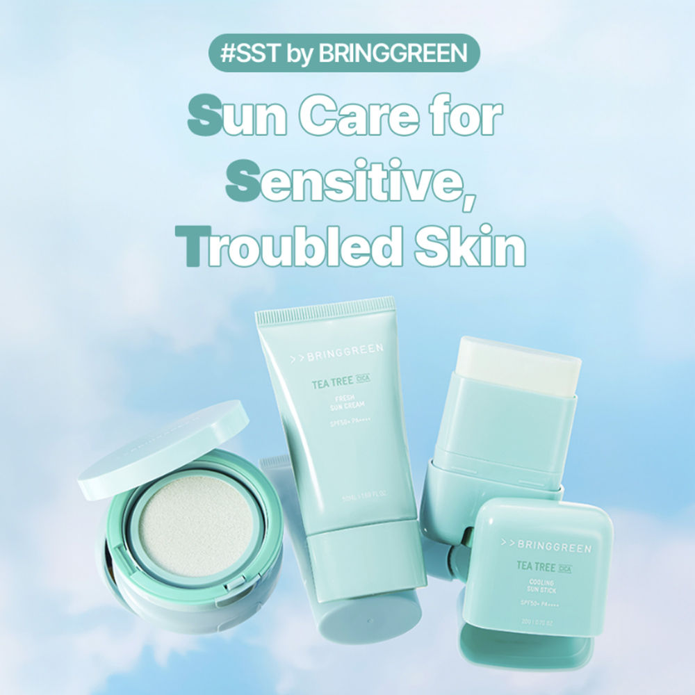 Tea Tree Cica Tone-Up Sun Cushion SPF 50+ PA++++ With Centella & Niacinamide
