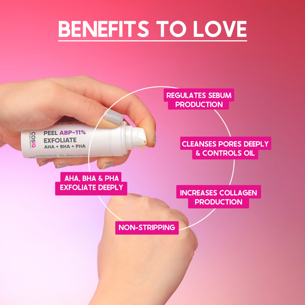 Peel ABP-11% Exfoliate AHA + BHA + PHA Beginner Friendly Serum