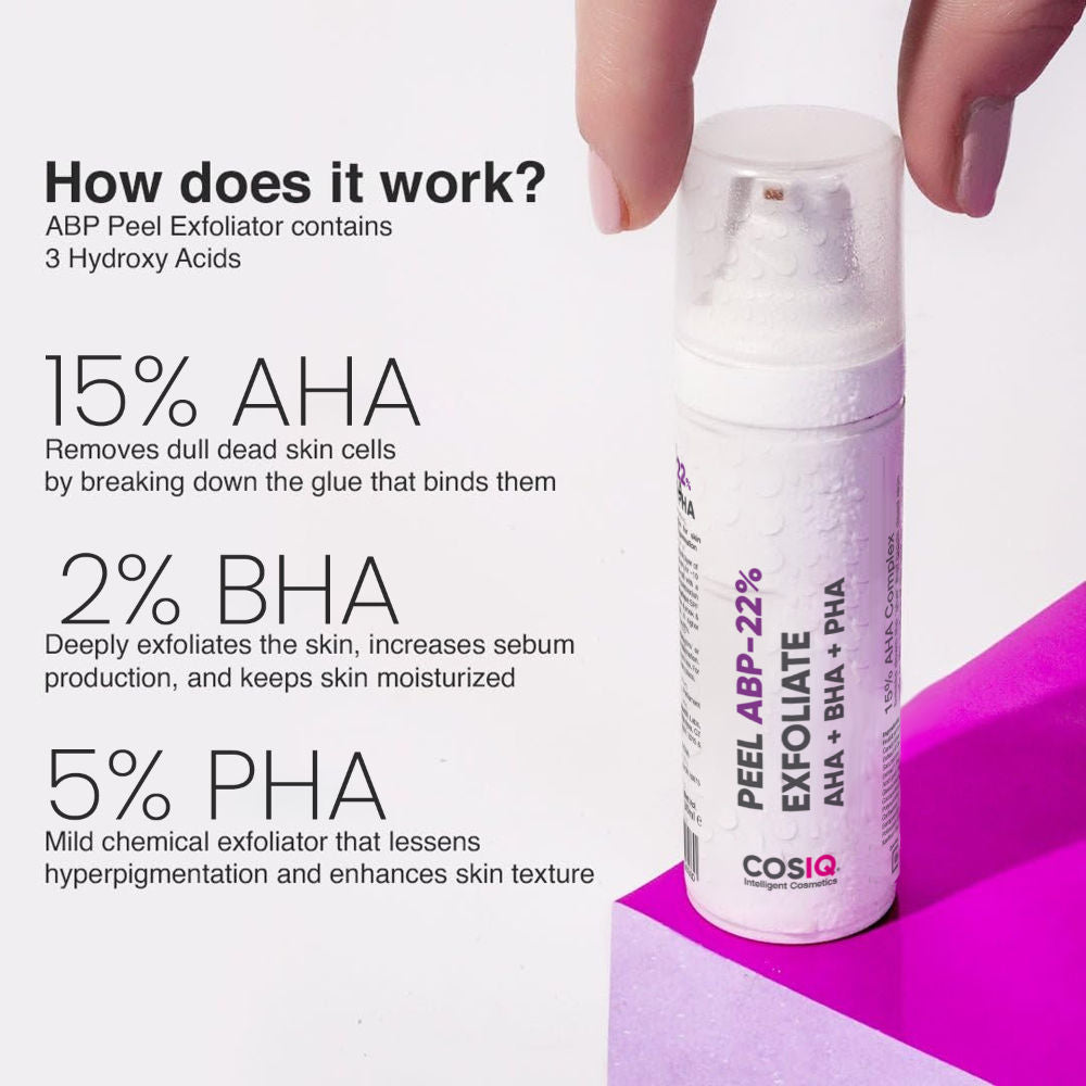 Peel ABP-22% Exfoliate AHA + BHA + PHA Beginner Friendly Serum