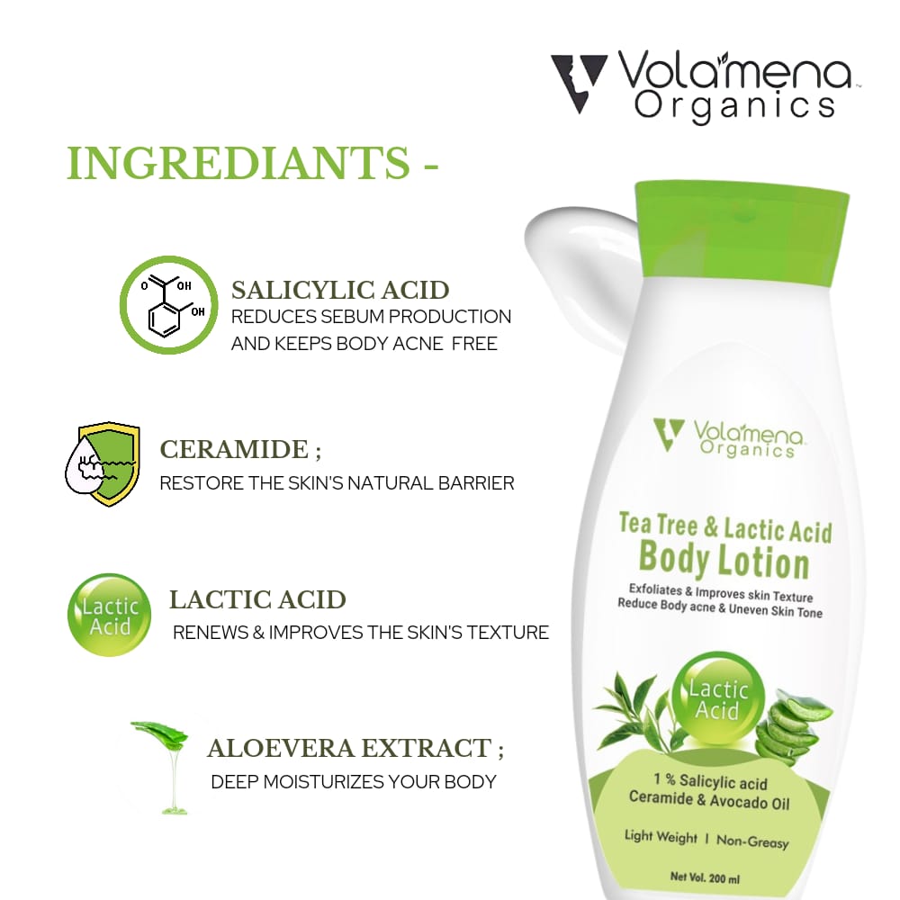 Tea Tree & Lactic Acid Body Lotion With Ceramide