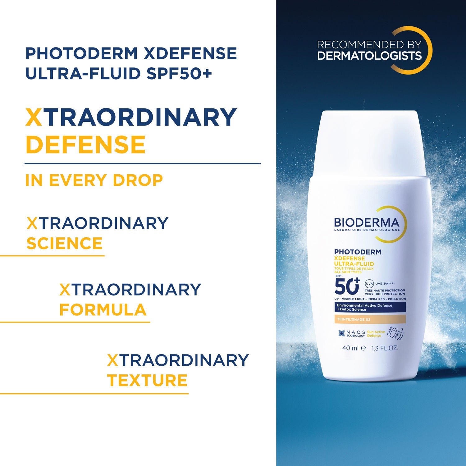 Photoderm Xdefense Ultra-Fluid SPF 50+ Tinted Sunscreen PA ++++