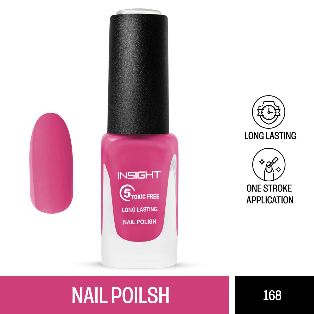 5 Toxic Free long lasting Nail Polish - Color 168