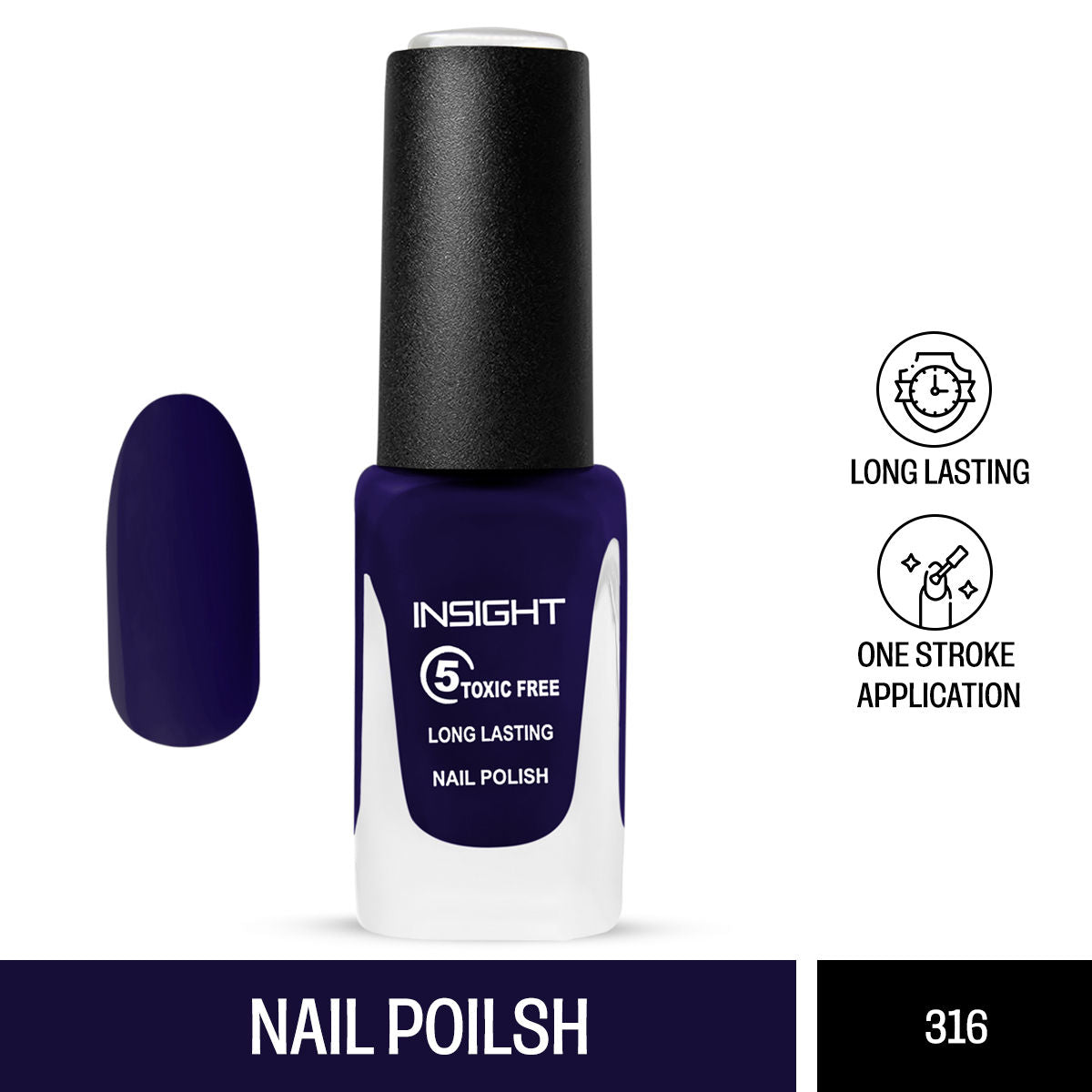 5 Toxic Free long lasting Nail Polish - Color 316
