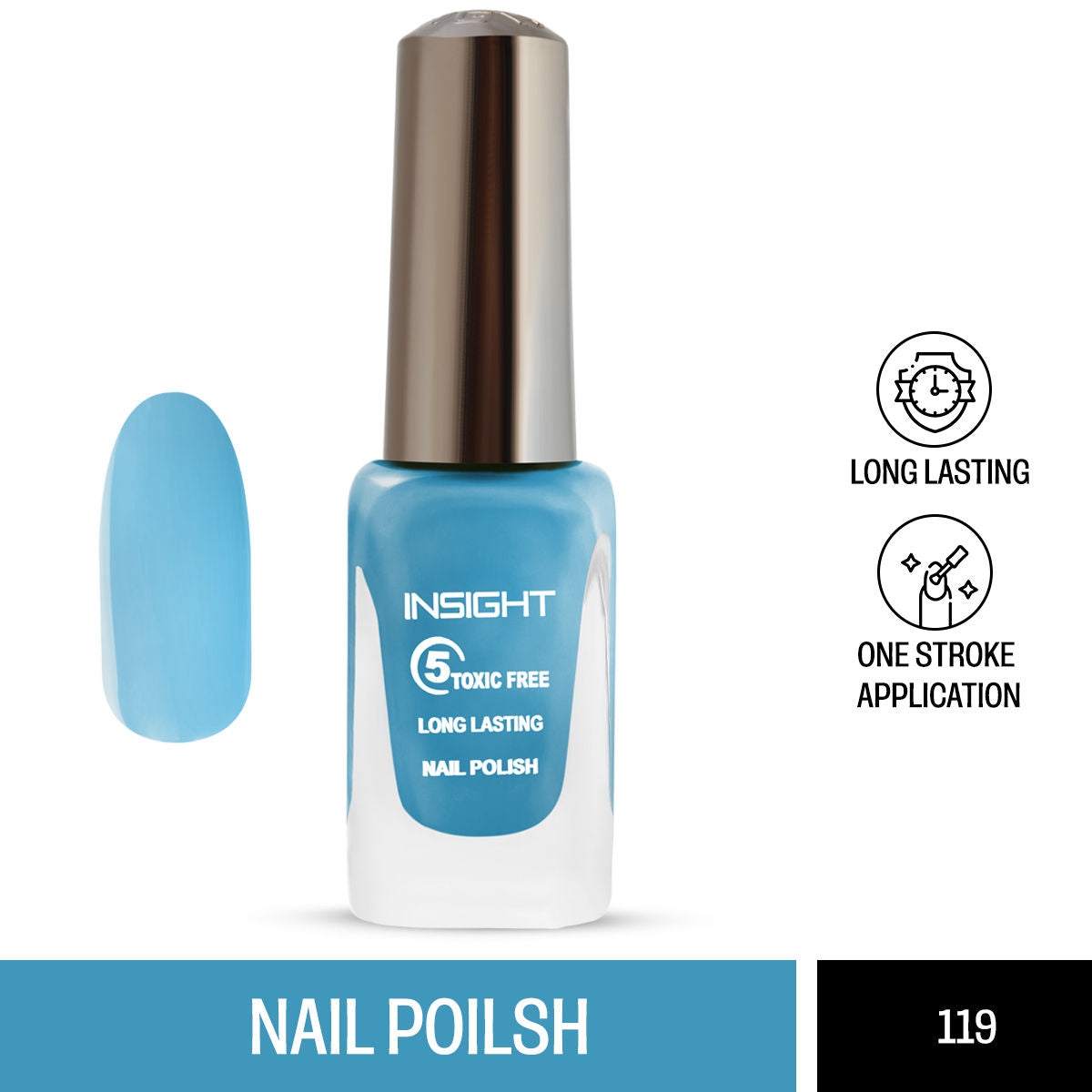 5 Toxic Free long lasting Nail Polish - Color 119