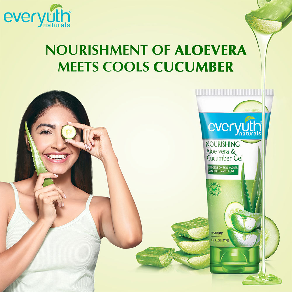 Nourishing Aloe Vera & Cucumber Gel - Aloe Vera gel with Cucumber Extracts