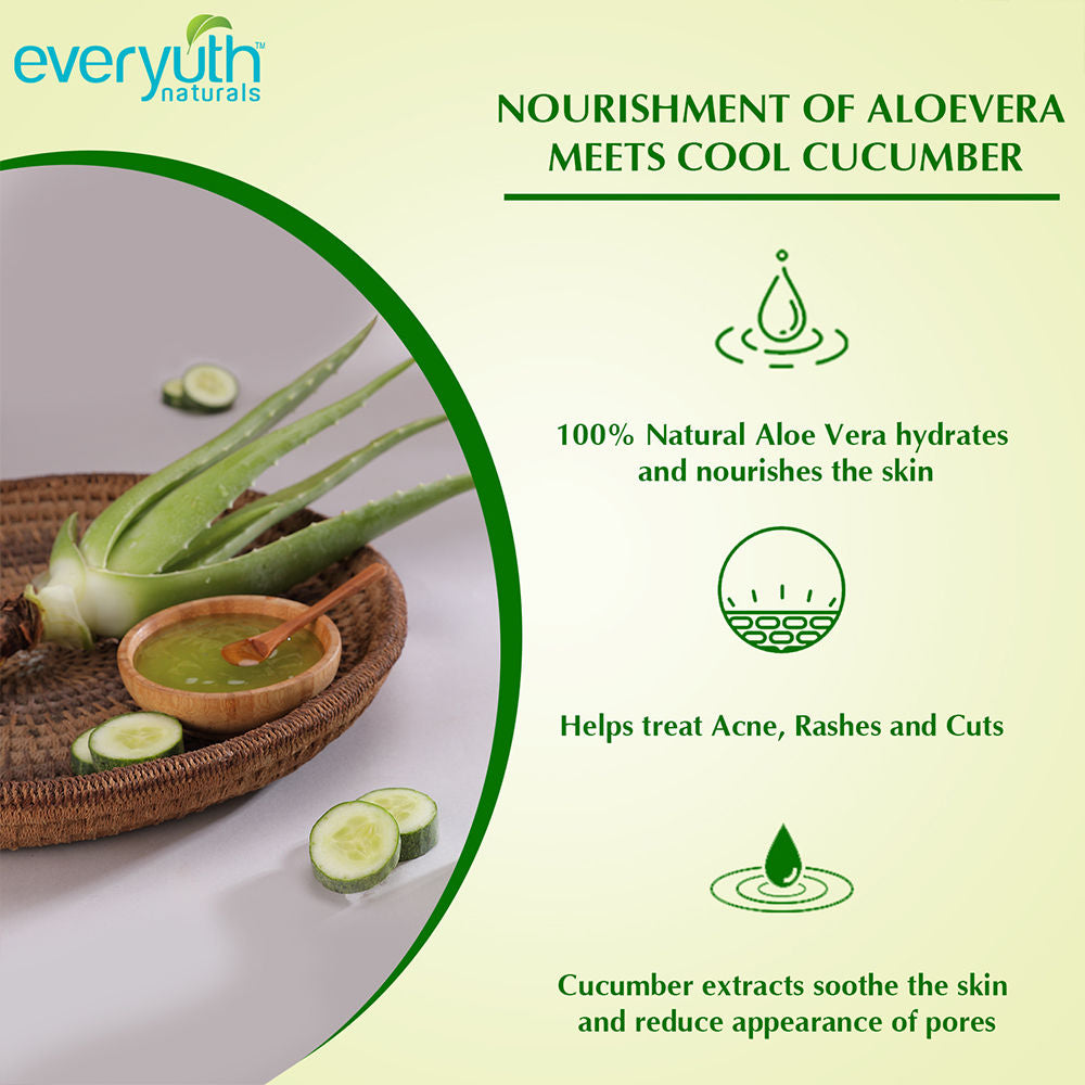 Nourishing Aloe Vera & Cucumber Gel - Aloe Vera gel with Cucumber Extracts