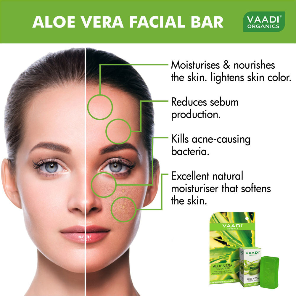 Aloe Vera Facial Bar with Extract of Tea Tree