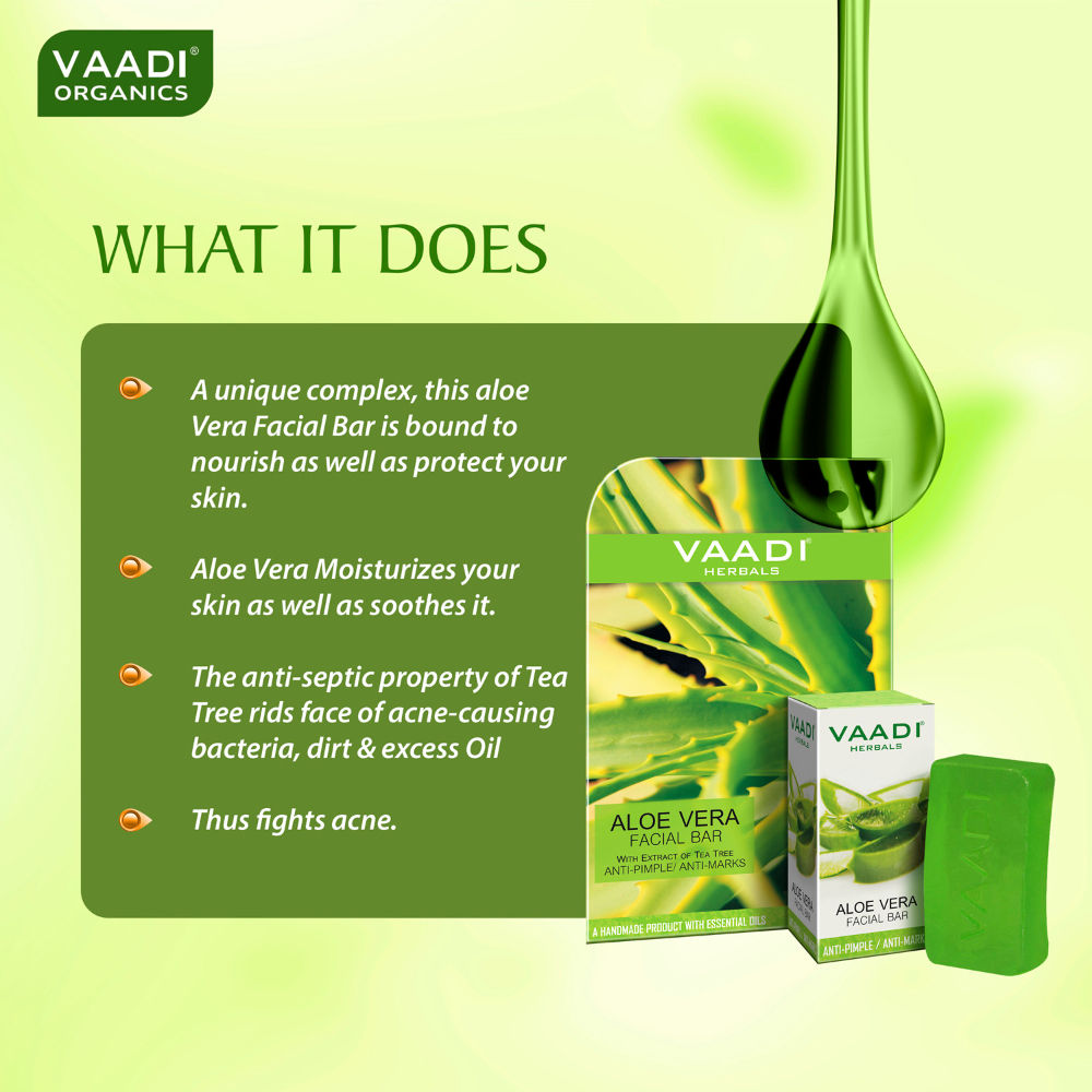 Aloe Vera Facial Bar with Extract of Tea Tree