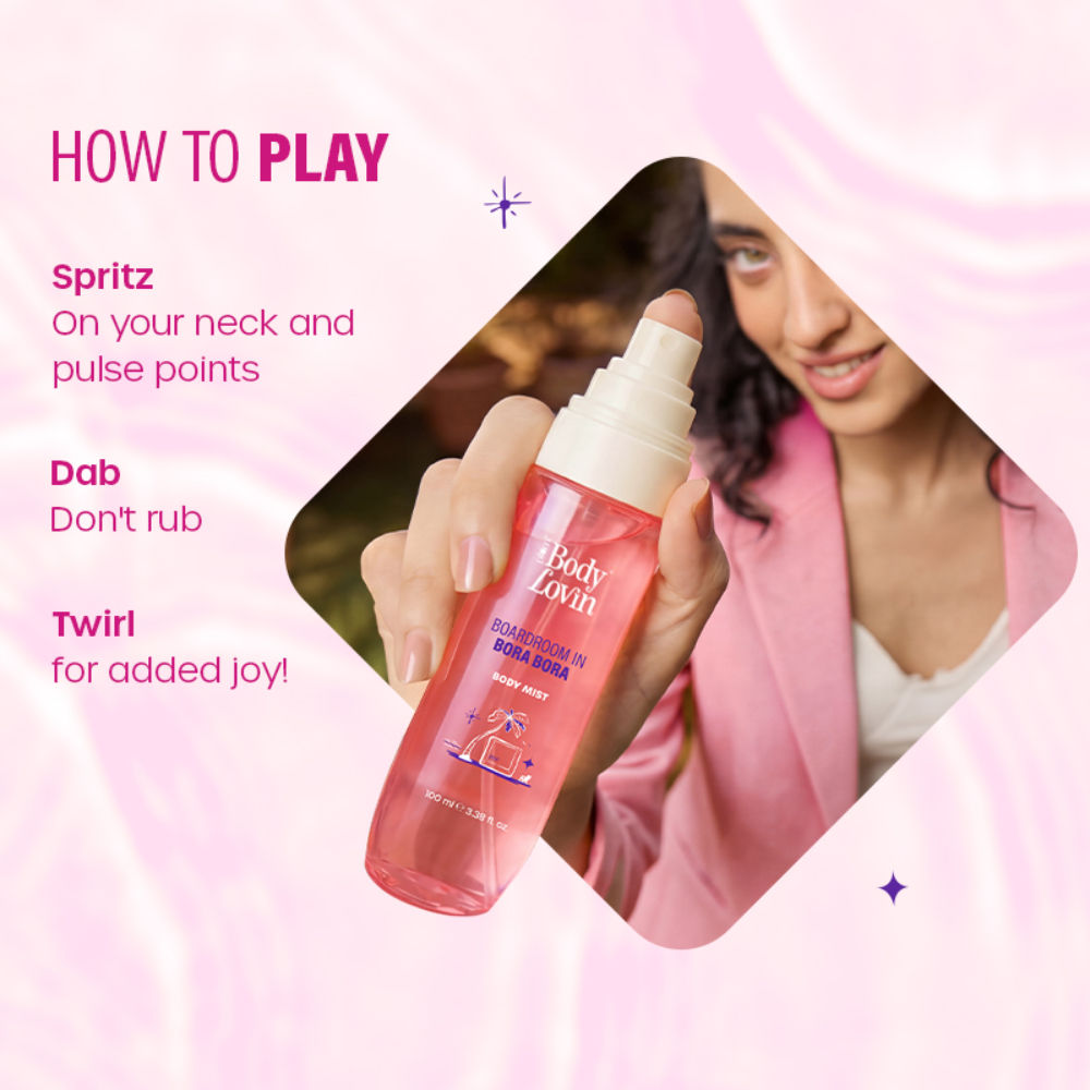 BodyLovin’ Boardroom In Bora Bora Body Mist, Long-Lasting, Sweet Tropical Fragrance