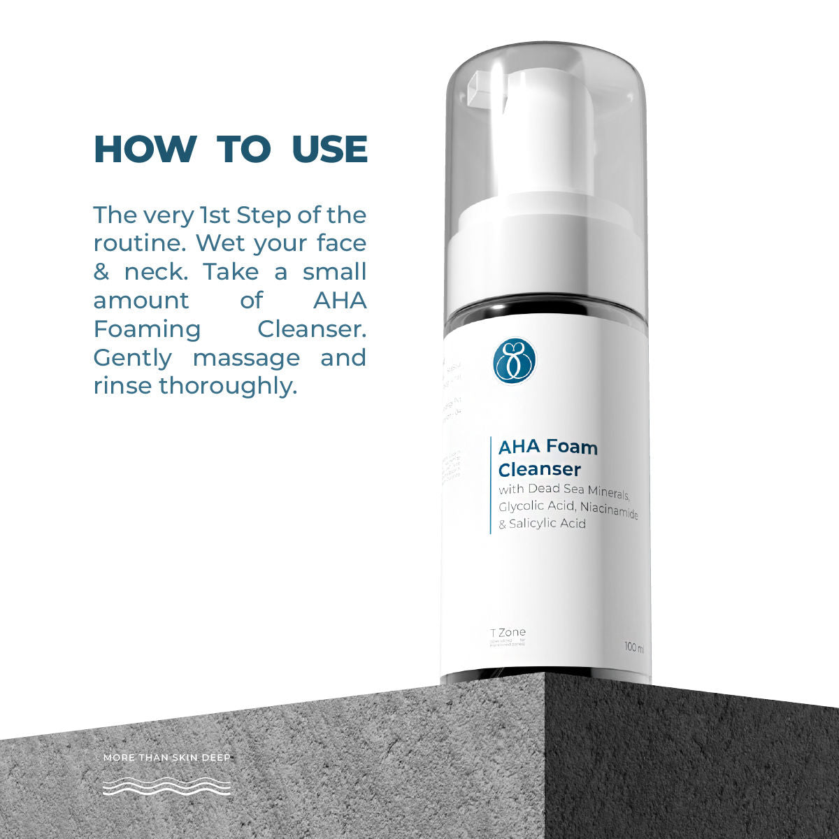 Aha Foam Cleanser With Dead Sea Minerals & Glycolic Acid
