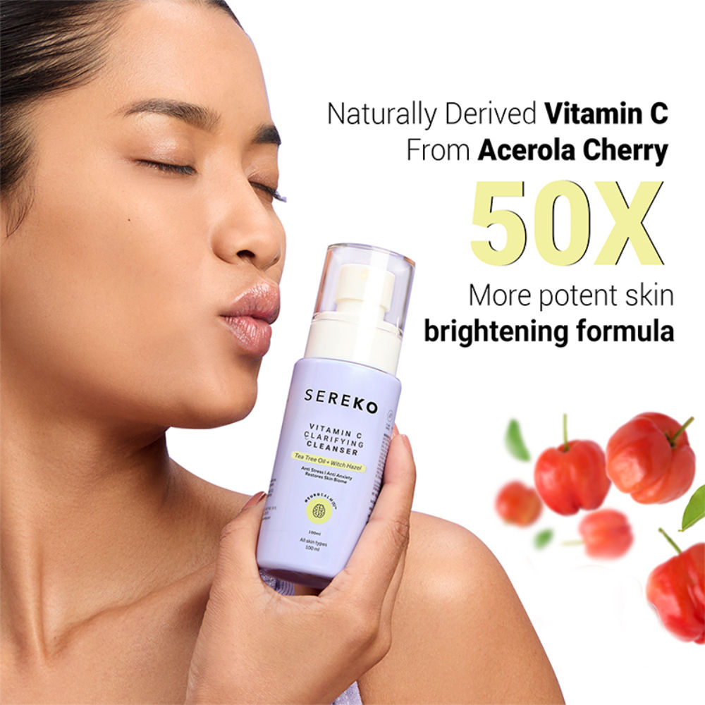 Vitamin C Clarifying Face Wash Cleanser For Brighter & Glowing Skin With Tea Tree Oil