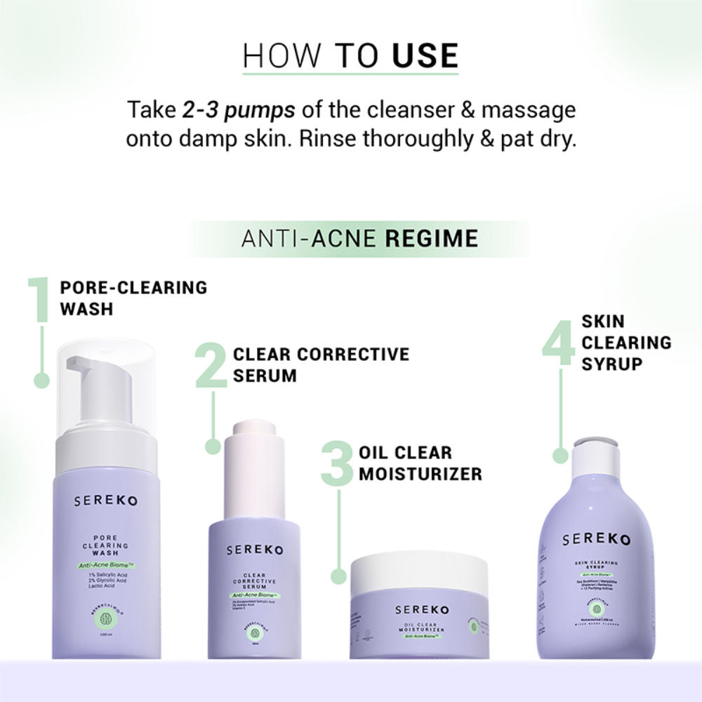 Pore-Clearing Face Wash with 1% Salicylic Acid, 2% Glycolic Acid for Active Acne,Oil Control