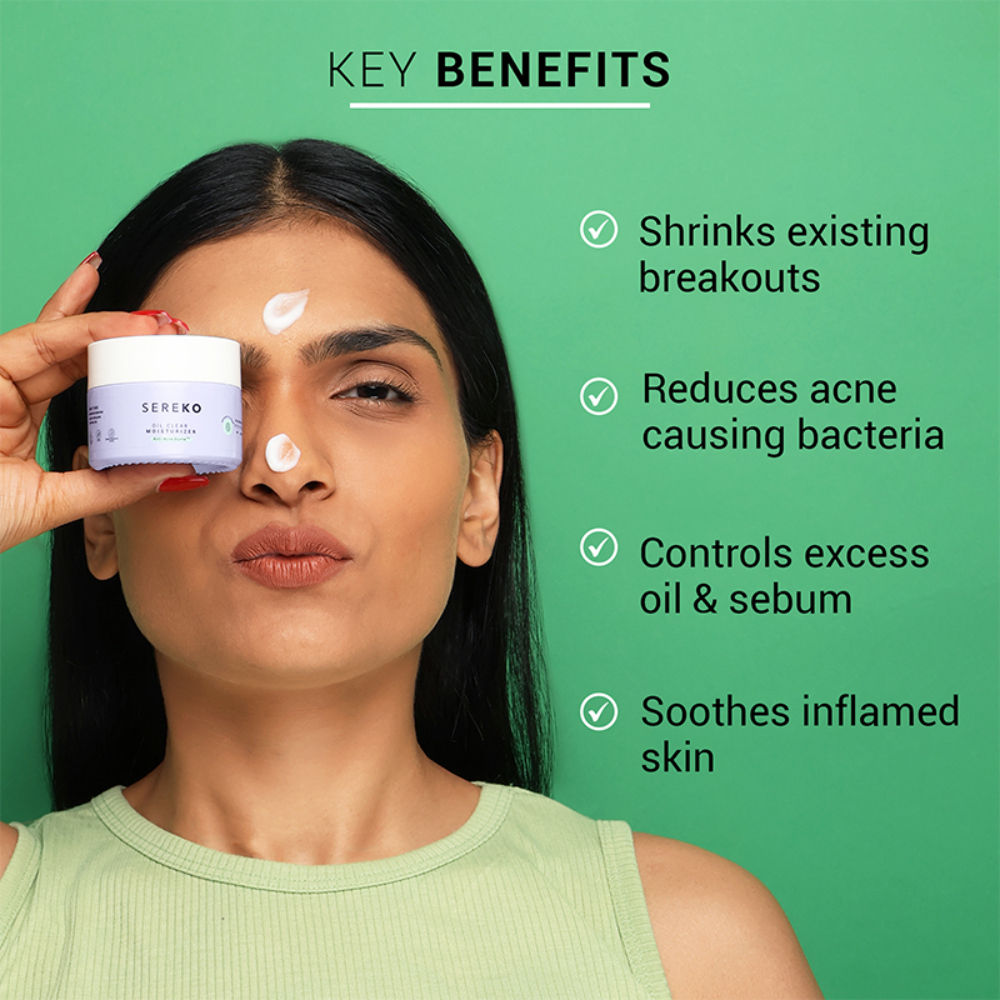 Oil Clear Face Moisturizer with Lactic Acid & NMF for Oily, Acne-Prone & Combination Skin