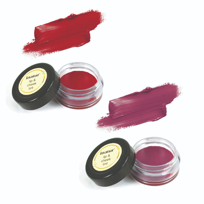 Lip and Cheek Tint Coral and Port Wine with Shea Butter and Organic