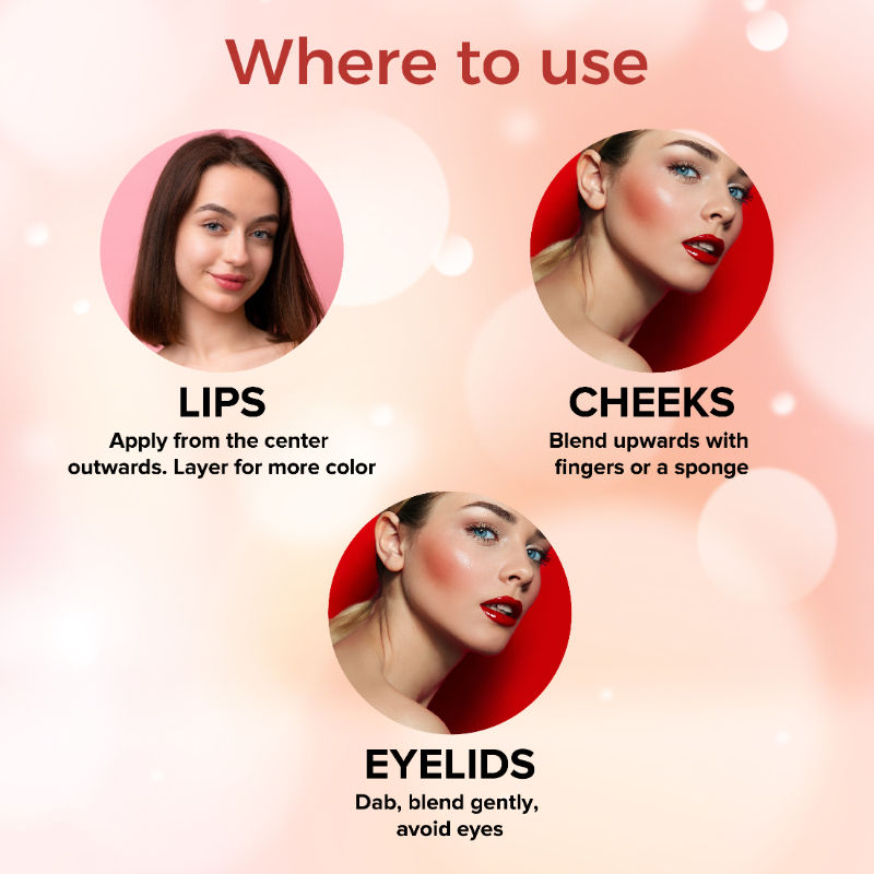 Lip and Cheek Tint Coral and Port Wine with Shea Butter and Organic