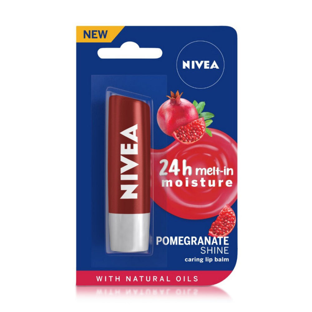 Tinted Lip Balm With Natural Oils & 24H Melt-In Moisture Cherry Shine - Pomegranate