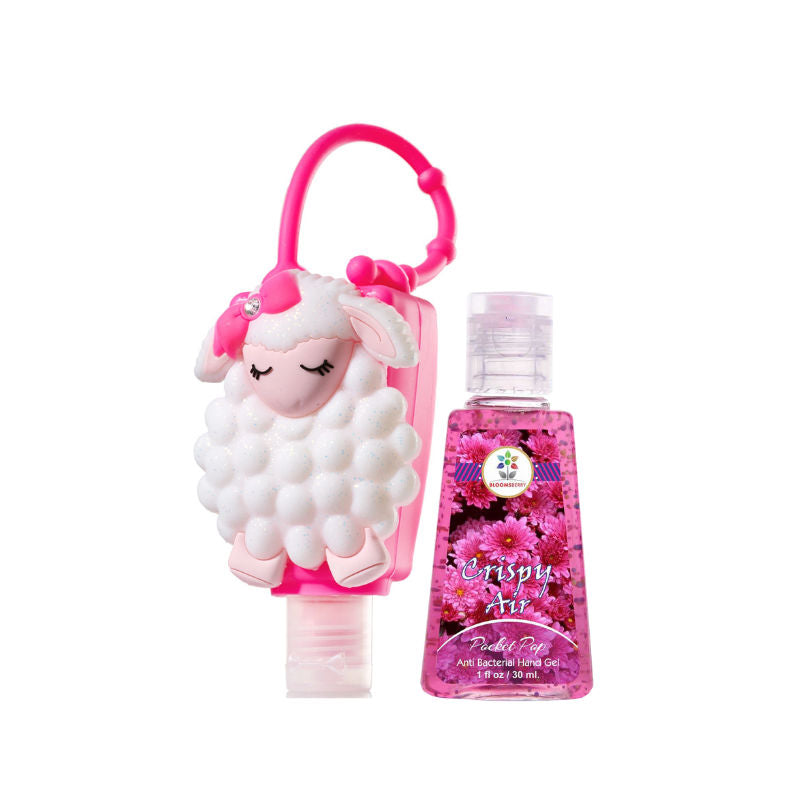 Lambie holder with sanitizer