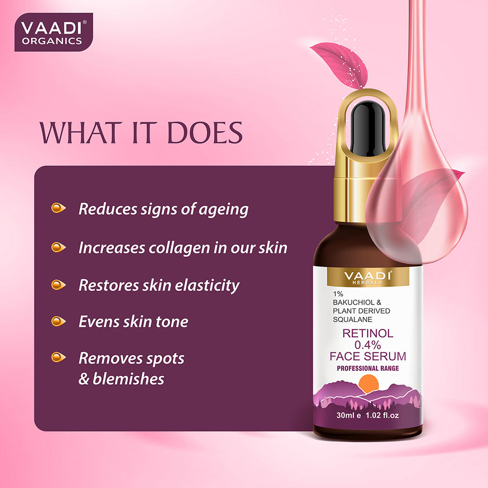 Retinol 0.4% Face Serum With 1% Baluchiol & Plant Derived Squalane
