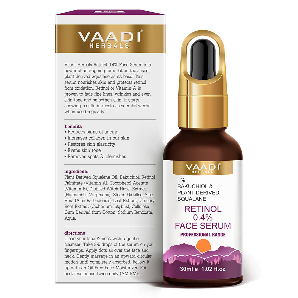 Retinol 0.4% Face Serum With 1% Baluchiol & Plant Derived Squalane
