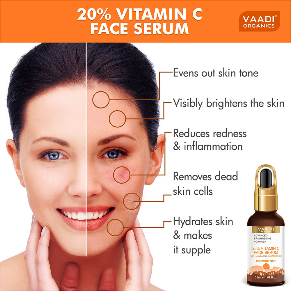 20% Vitamin C Face Serum With Advanced Brightening Formula
