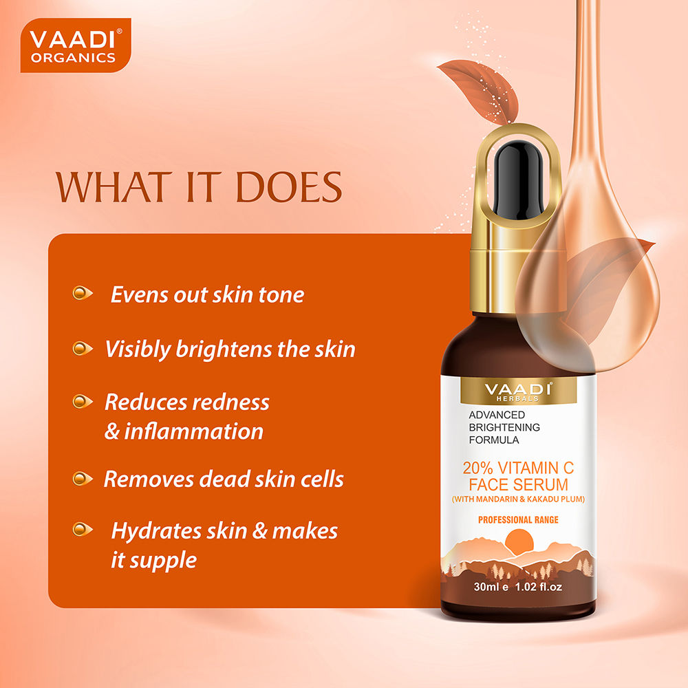 20% Vitamin C Face Serum With Advanced Brightening Formula