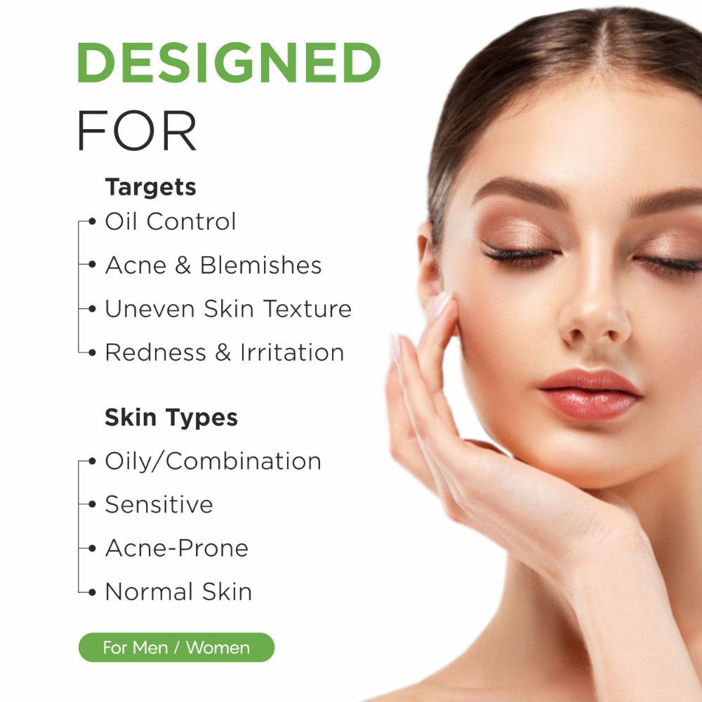 Phytoderma Face Serum With 10% Niacinamide, Zinc & Cica Extract Reduces Acne Blemishes