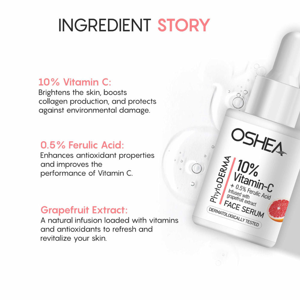 Phytoderma Face Serum With 10% Vitamin C & Grapefruit Extract Reduce Dark Spots