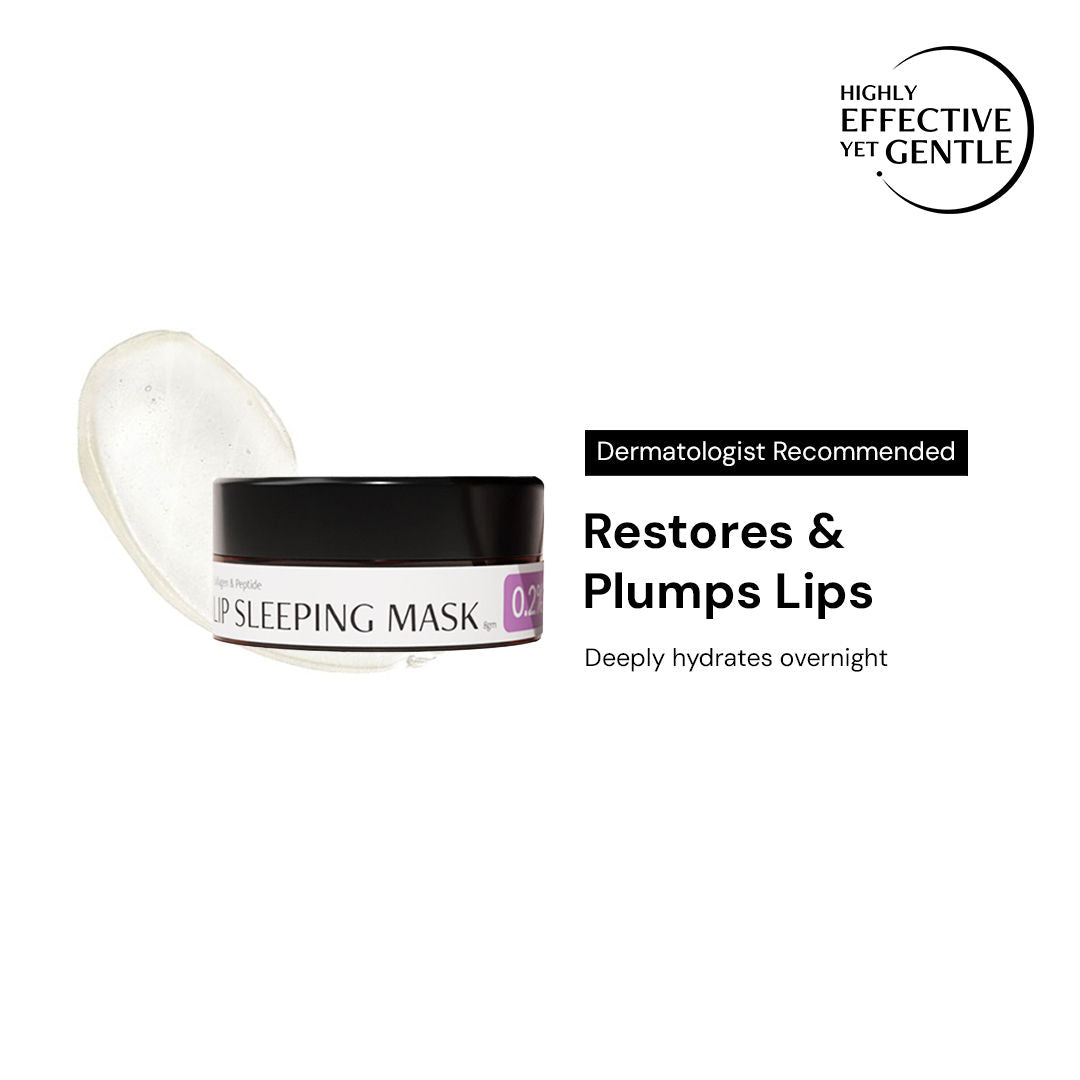 Lip Sleeping Mask, Collagen + Peptides, Moisturizes & Plumps Lips