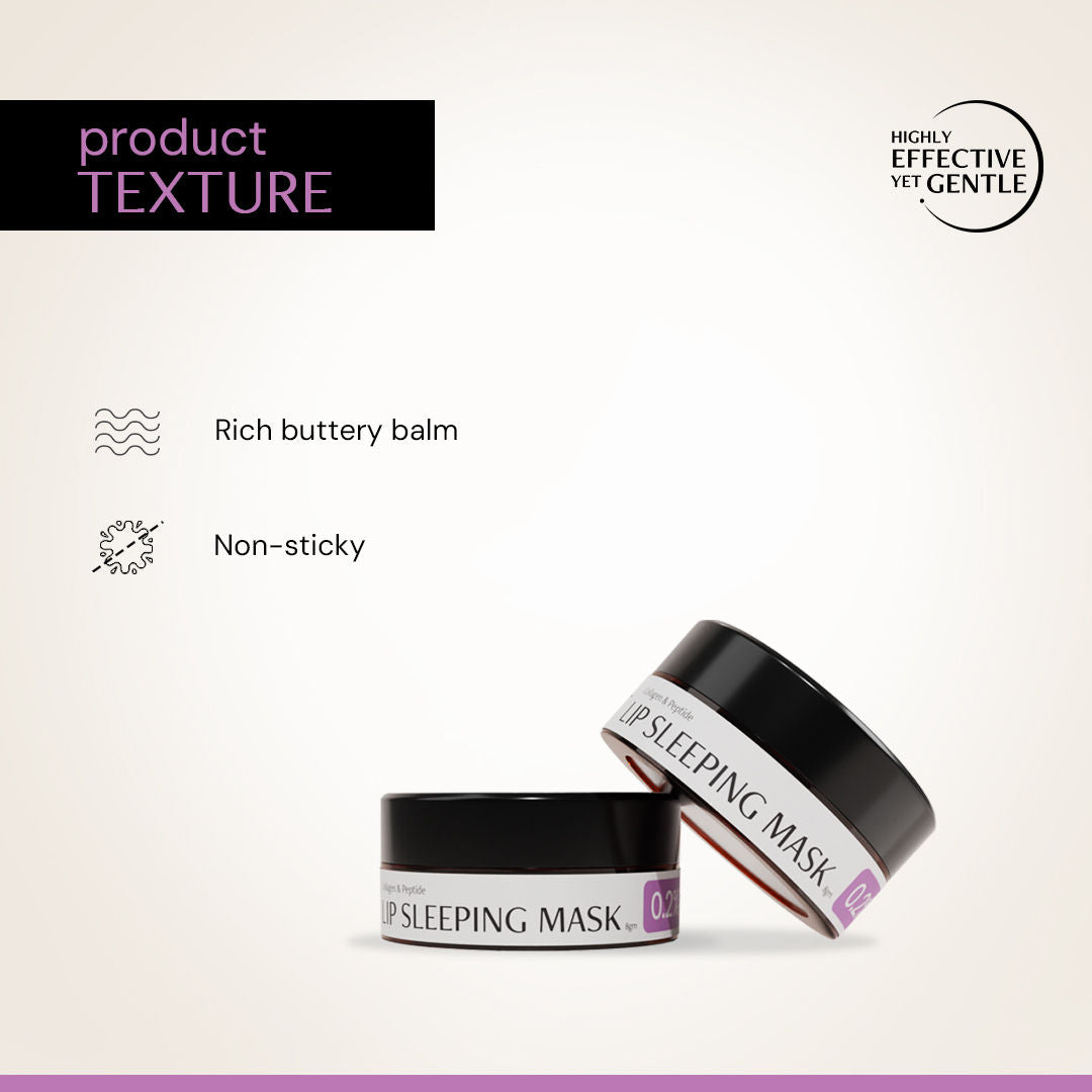 Lip Sleeping Mask, Collagen + Peptides, Moisturizes & Plumps Lips
