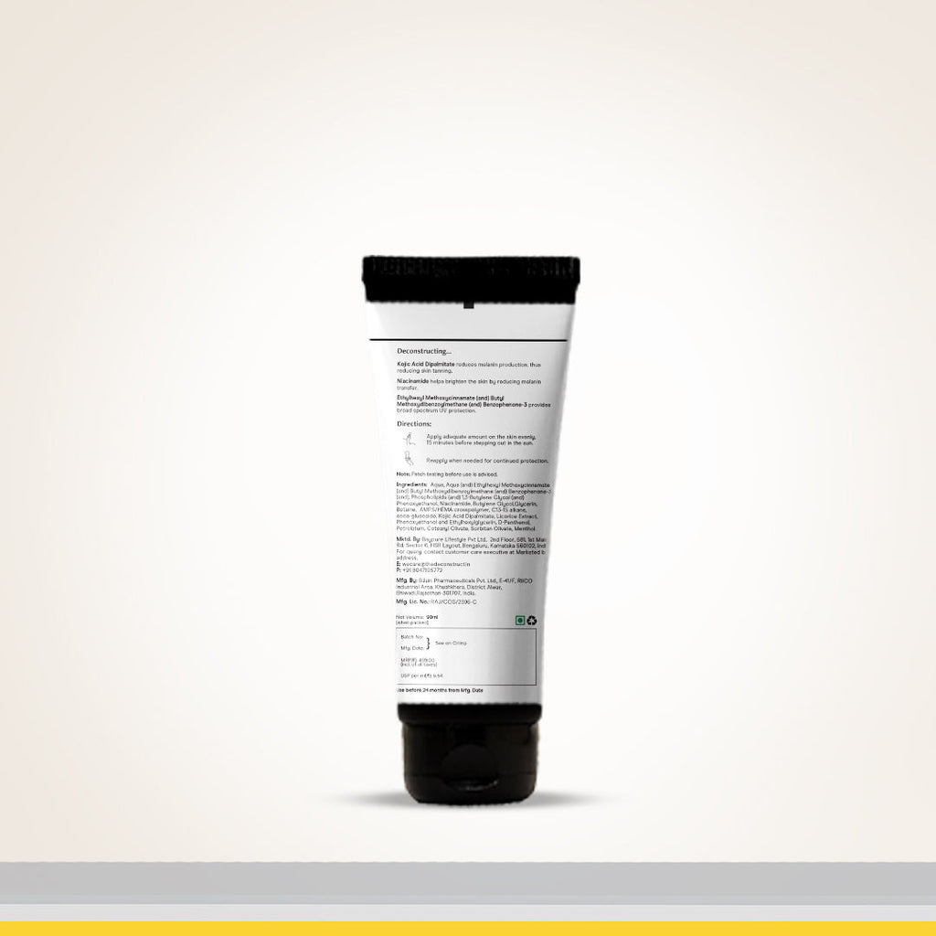 Detan Sunscreen Body Lotion, SPF 50 PA++++, Brightens & Protects