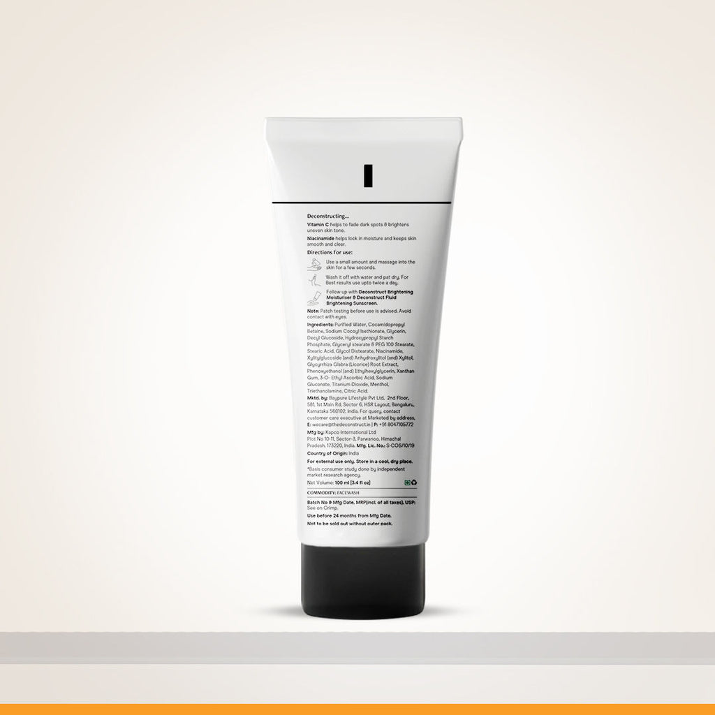 Vitamin C Brightening Face Wash, Brightens & Fades Dark Spots