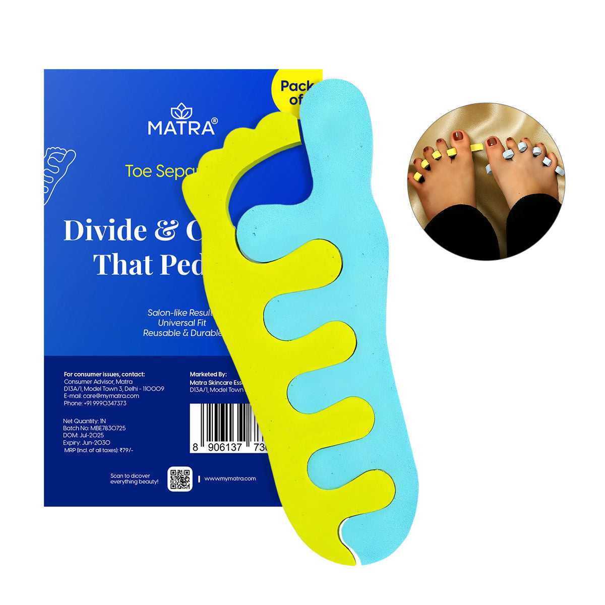 Toe Separators for Pedicure Toenail Divider Foot Finger Spacer Nail Polish Paint Protector