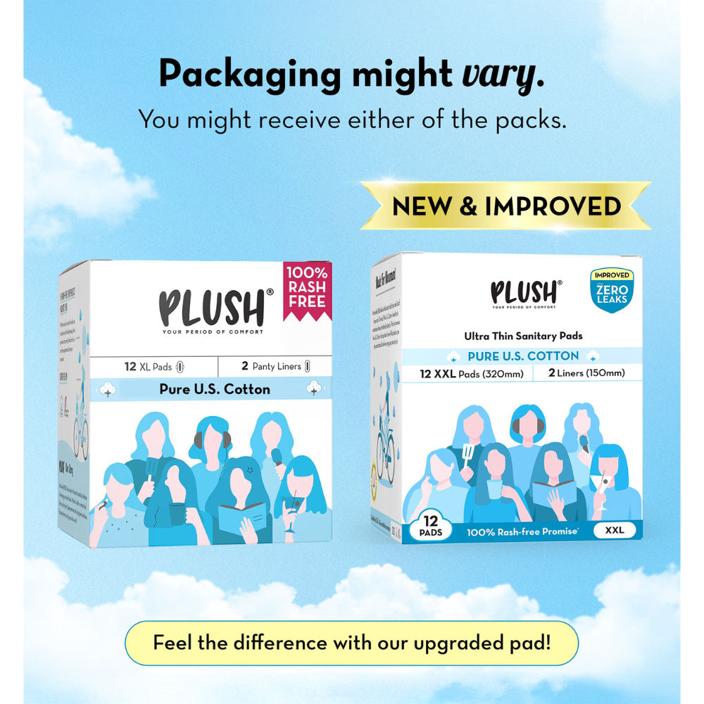 Ultra Thin 12 XXL 100% Cotton Rash Free Sanitary Pads