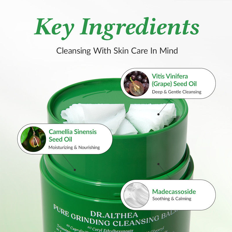 Pure Grinding Cleansing Balm: Gentle Oil-Based Makeup Remover & Pore Cleanser