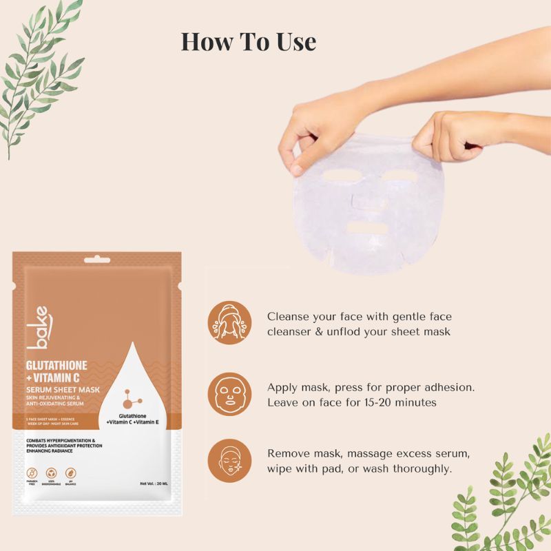 L-Glutathione Sheet Mask For Glowing Skin