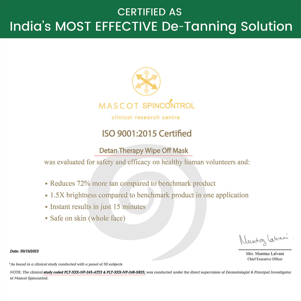 De Tan Therapy Wipe Off Mask