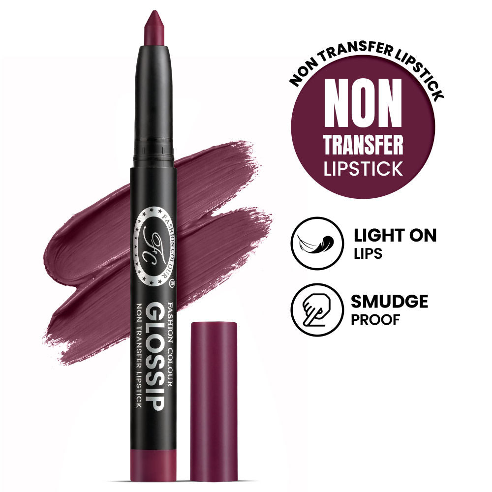 Glossip Non-Transfer Lipstick - Deep Plum