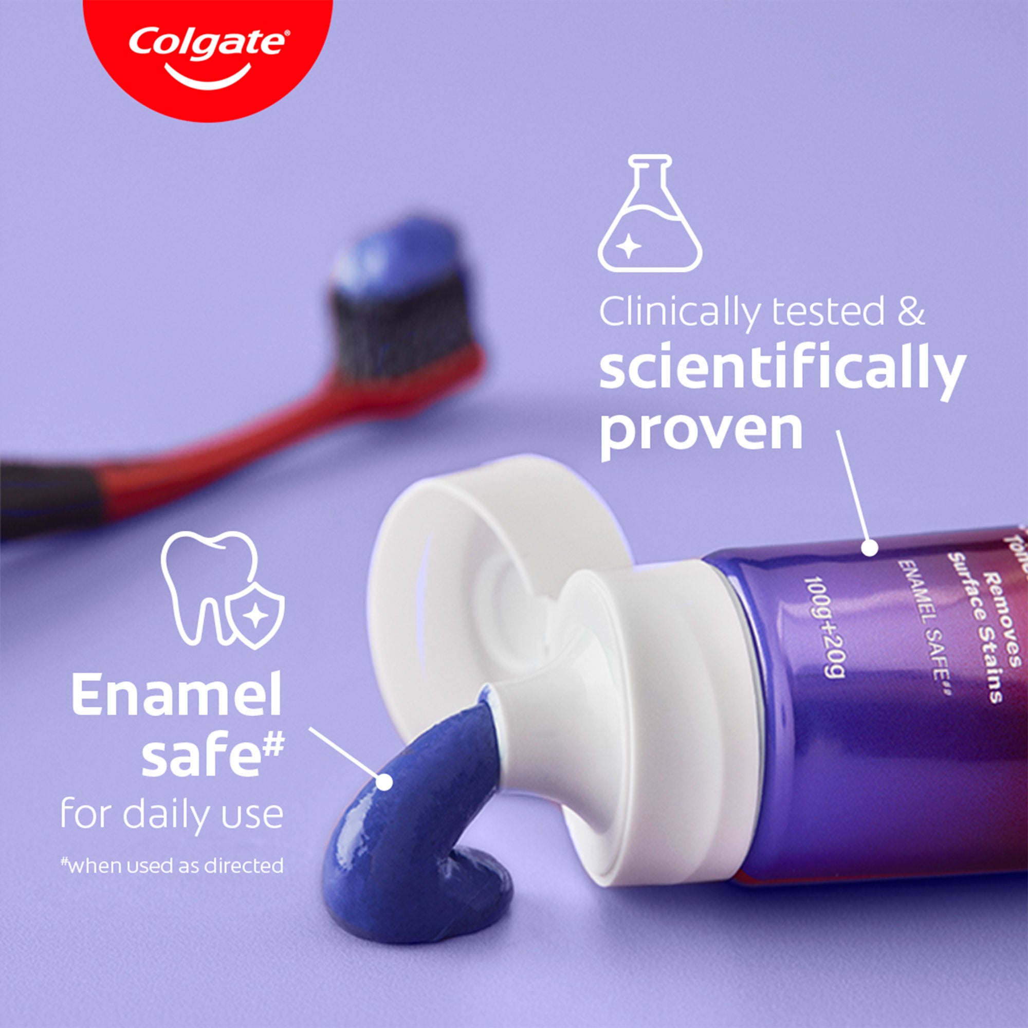 Visible White Purple Toothpaste