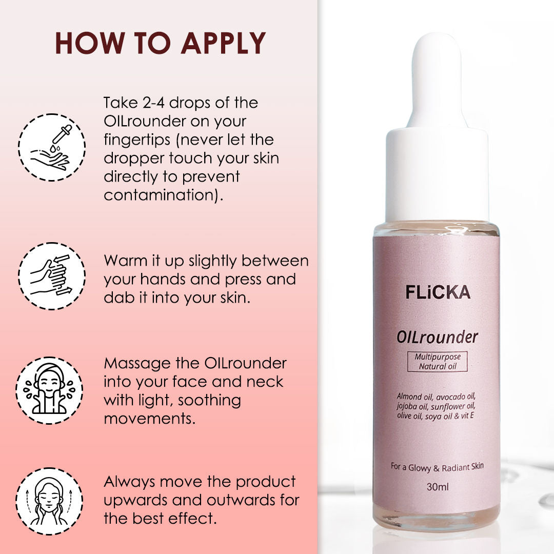 Oilrounder 2-In-1 Multipurpose Pre & Post Makeup Oil With Spf & Non Greasy For Glowing Skin