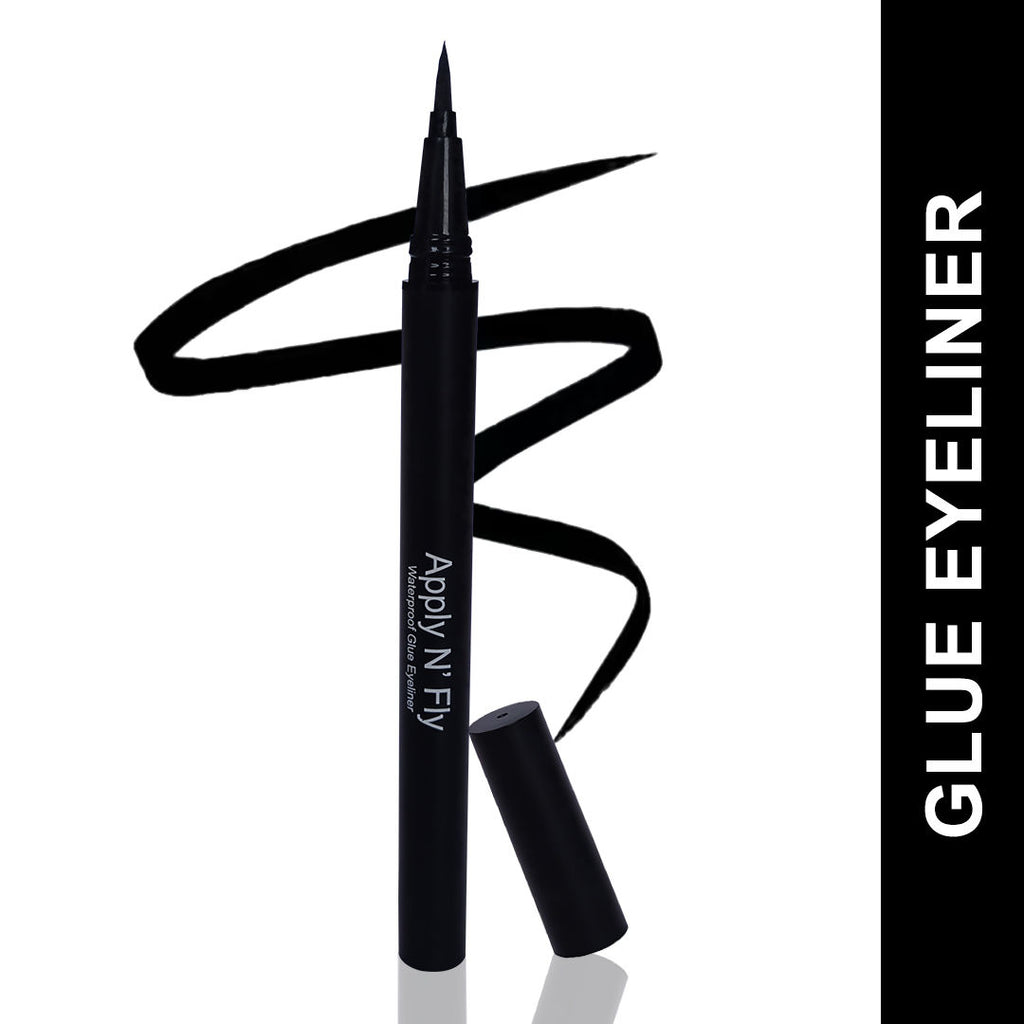 Apply N' Fly 2-in-1 Liquid Pen Glue & Eyeliner Long Lasting Intense Pigment - Black
