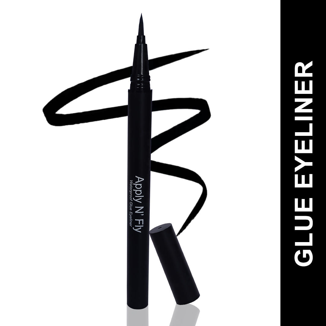 Apply N' Fly 2-in-1 Liquid Pen Glue & Eyeliner Long Lasting Intense Pigment - Black