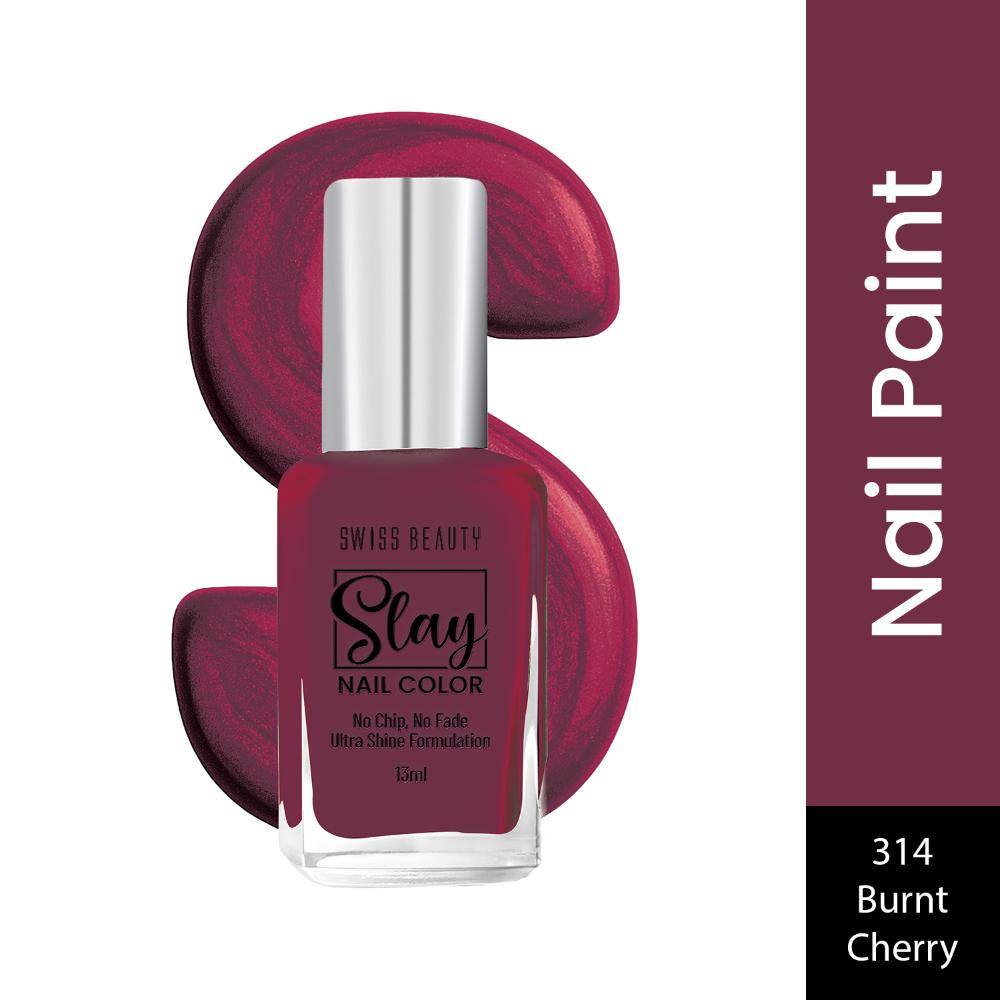 Slay Nail Color With Ultra Shine Formulation - 314 Burnt Cherry