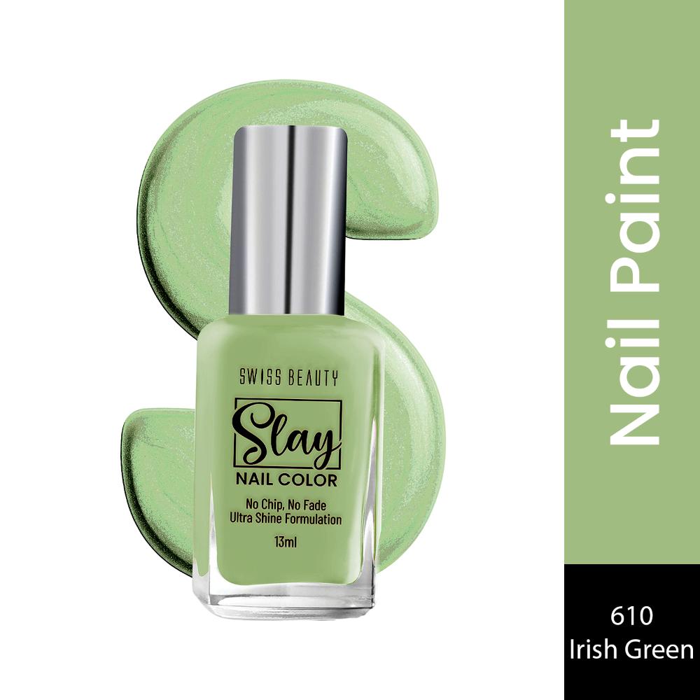 Slay Nail Color With Ultra Shine Formulation - 610 Irish Green