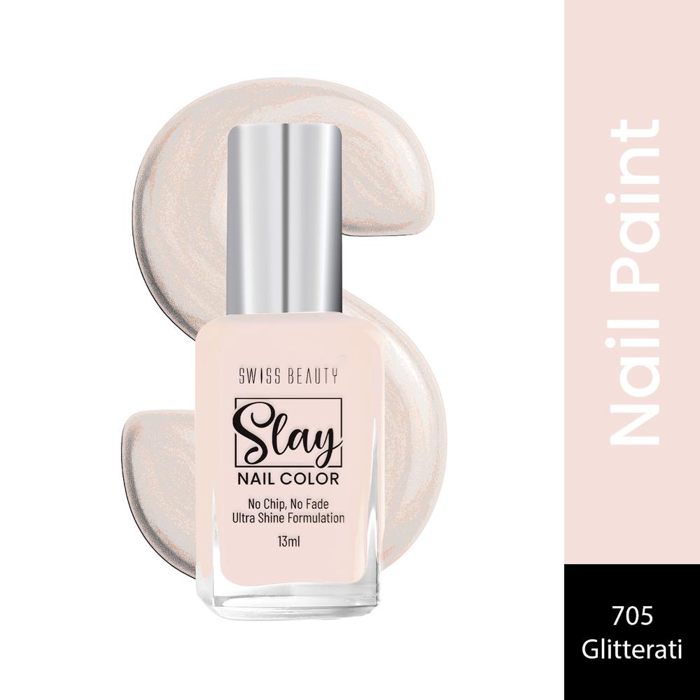 Slay Nail Color With Ultra Shine Formulation - 705 Glitterati