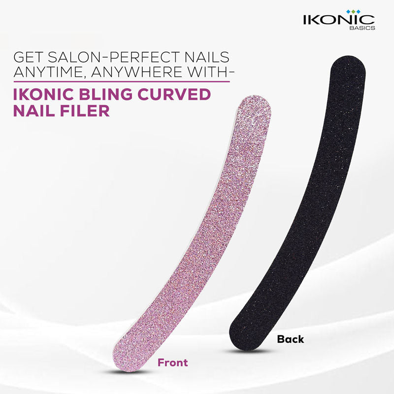 Bling Curved Nail Filer IKB-185C