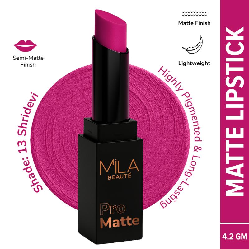 Pro Matte Long Lasting Creamy Matte Finish Lipstick - Shridevi