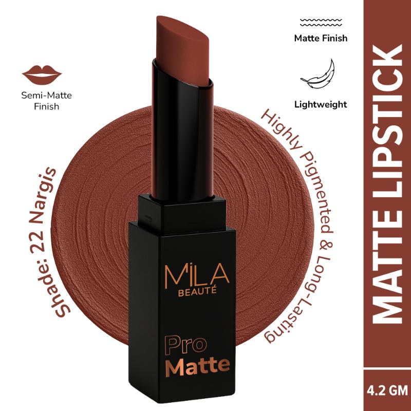 Pro Matte Long Lasting Creamy Matte Finish Lipstick - Nargis