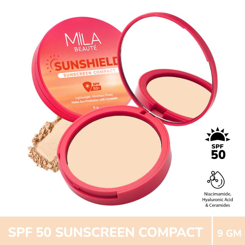 Sun Shield Sunscreen Matt SPF 50 PA+++ UV Protection Compact - 03 Beige